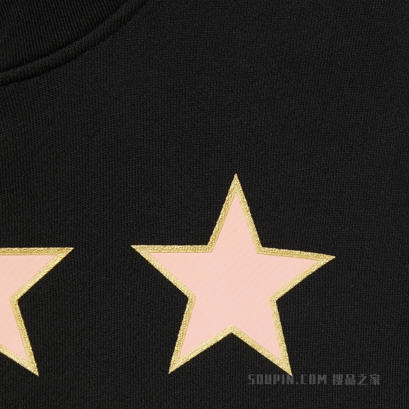 平纹针织棉卫衣 黑色