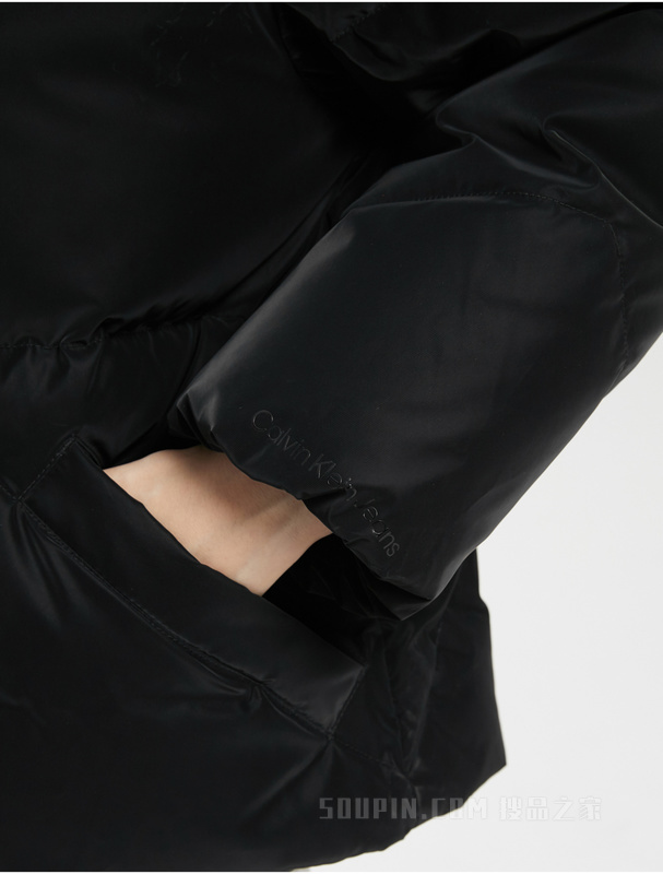 【JENNIE同款】Calvin Klein 22早秋女织带抽绳保暖面包羽绒服J220174