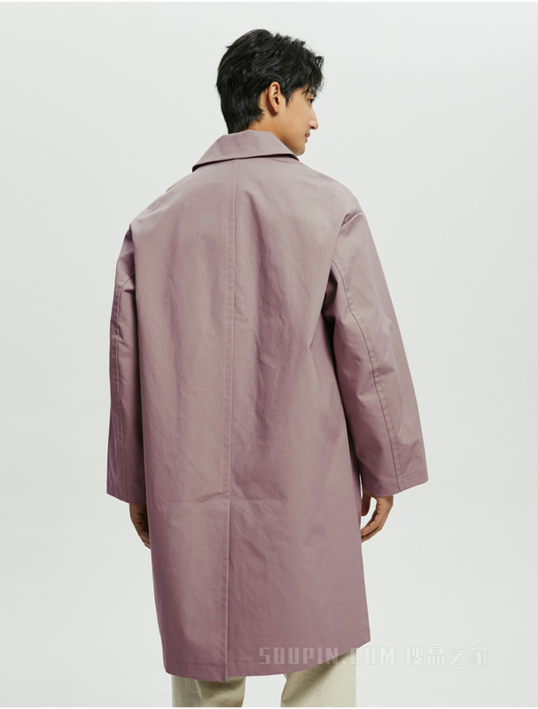 Calvin Klein 22早秋男女情侣中性简约口袋翻领中长款单夹克40691ST