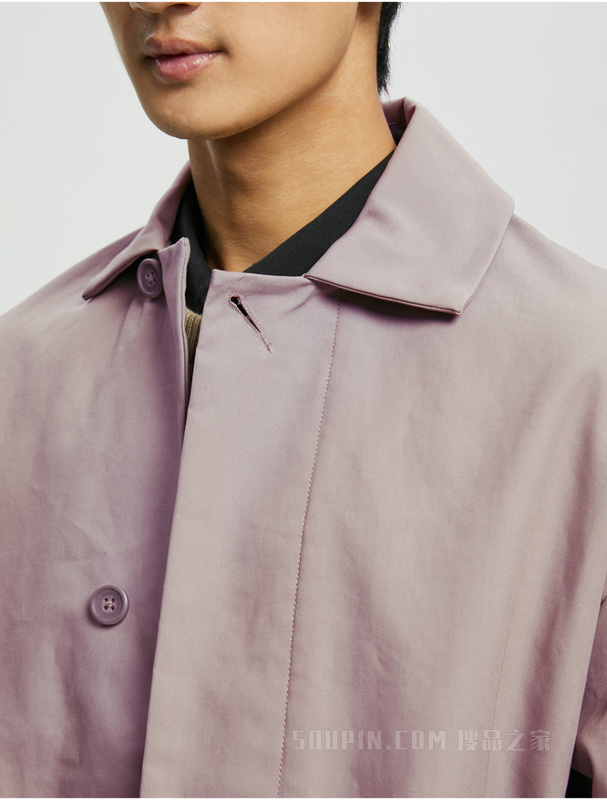 Calvin Klein 22早秋男女情侣中性简约口袋翻领中长款单夹克40691ST