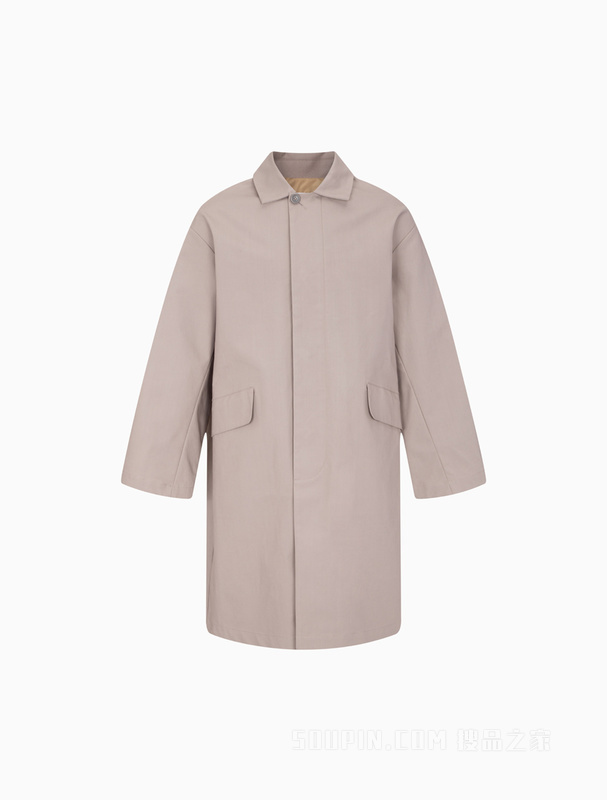 Calvin Klein 22早秋男女情侣中性简约口袋翻领中长款单夹克40691ST