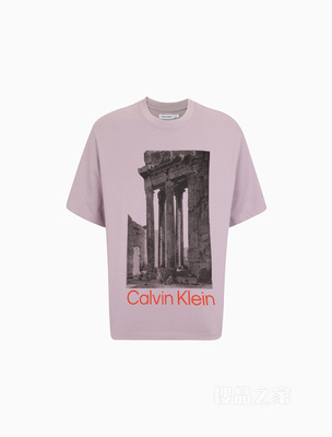 【简约系列】Calvin Klein 22早秋男女情侣中性圆领印花短袖T恤40710ST