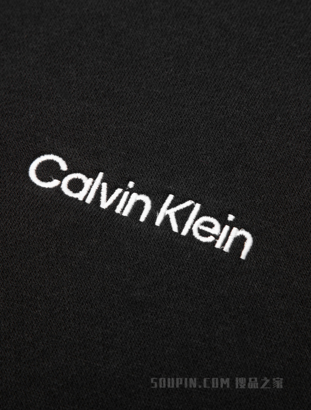 Calvin Klein 22早秋新款男士休闲圆领简约刺绣加绒套头卫衣40KC400