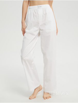 Calvin Klein 22早秋新款女士休闲舒适LOGO布标松紧腰家居睡裤QS6893