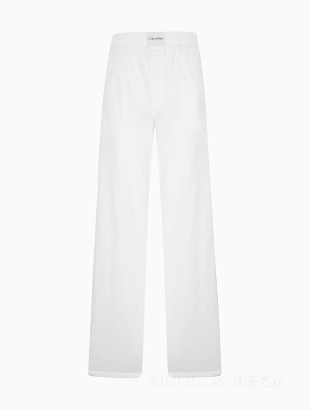 Calvin Klein 22早秋新款女士休闲舒适LOGO布标松紧腰家居睡裤QS6893