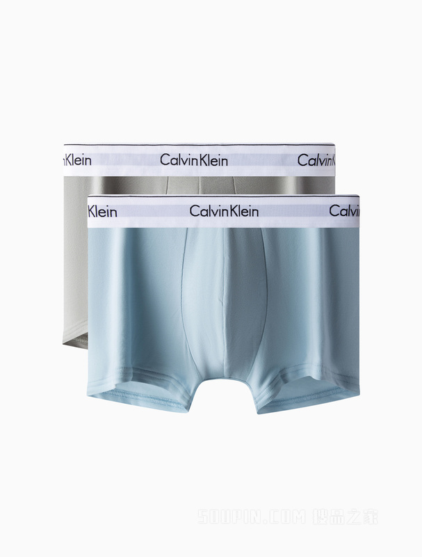 【摩登引力带】Calvin Klein 22早秋男士两条装棉质透气平角内裤NB1086