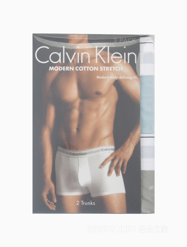 【摩登引力带】Calvin Klein 22早秋男士两条装棉质透气平角内裤NB1086