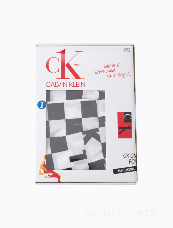 【One有引力带】Calvin Klein 22早秋男全棉透气满印宽松平角内裤NB2998