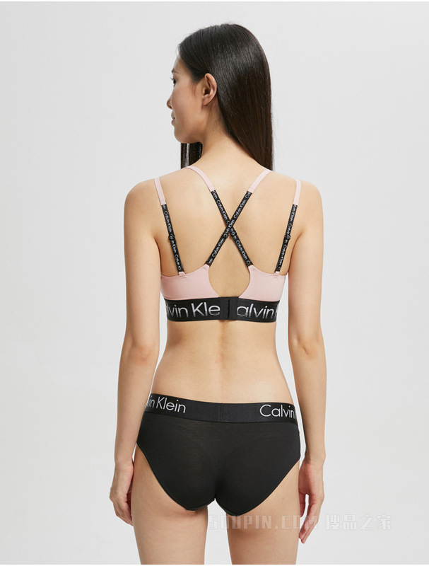 Calvin Klein 22早秋新款女士高度支撑交叉LOGO肩带透气文胸4WF2K100