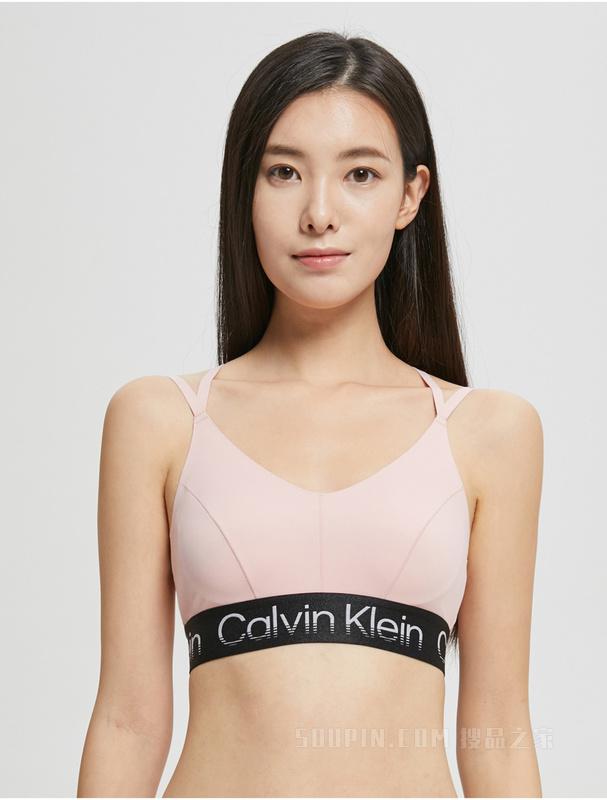 Calvin Klein 22早秋新款女士高度支撑交叉LOGO肩带透气文胸4WF2K100