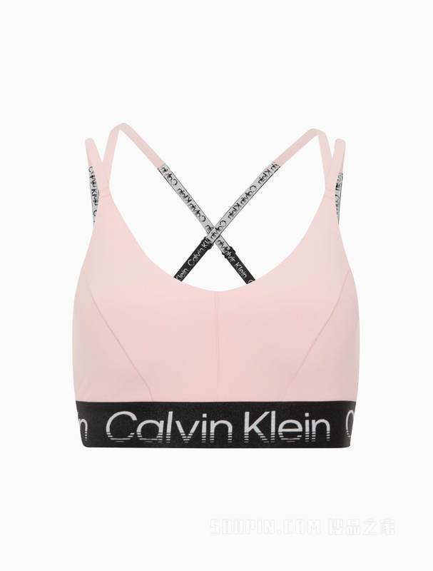 Calvin Klein 22早秋新款女士高度支撑交叉LOGO肩带透气文胸4WF2K100