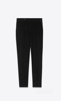 闪亮绒面萝卜型长裤