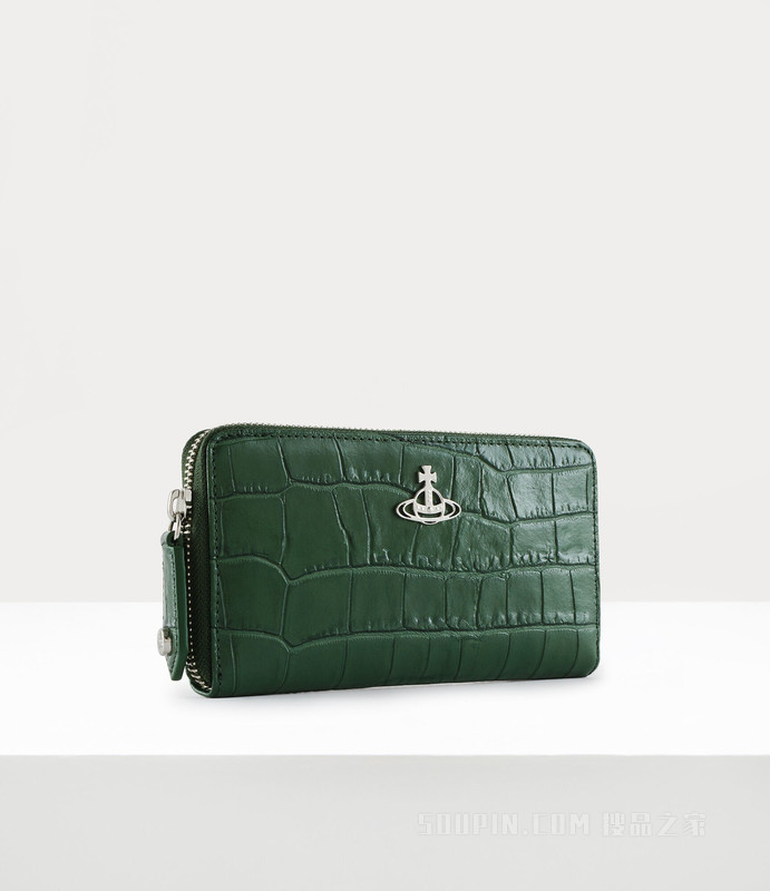 Crocodile New Zip Round Wallet