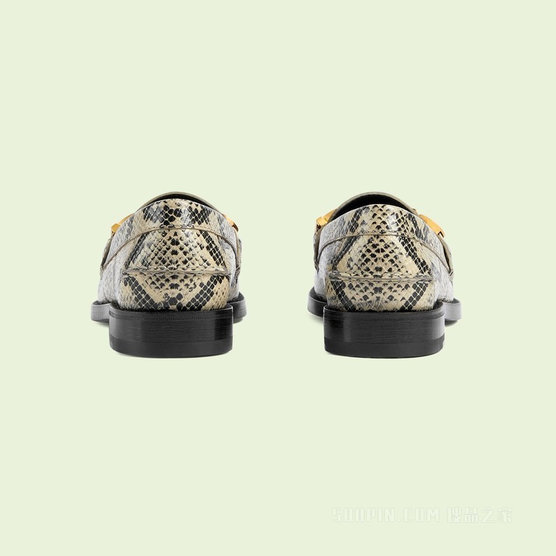 女士Gucci蟒蛇印花乐福鞋 多色皮革
