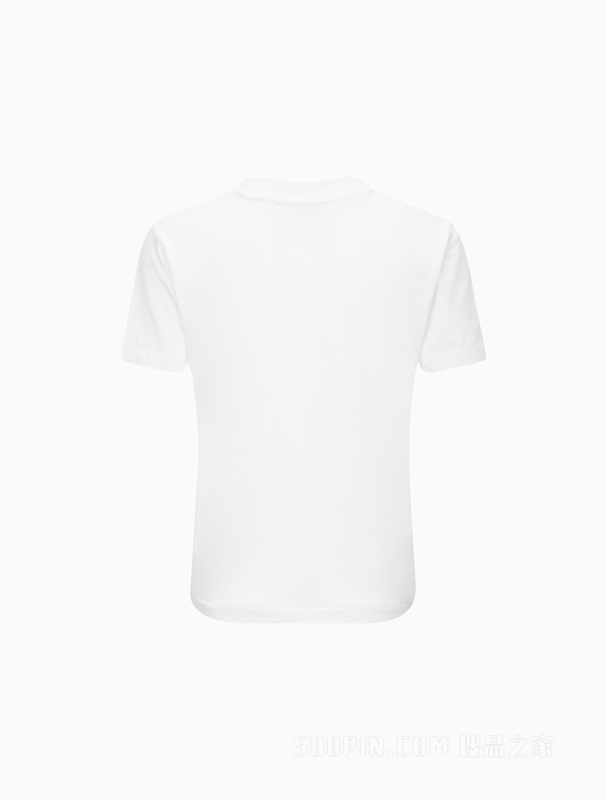 Calvin Klein 22春夏新款女士年轻休闲纯棉修身刺绣透气短袖T恤40WH105