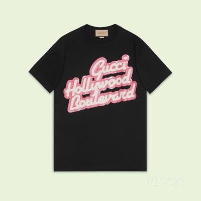 Gucci Hollywood Boulevard T恤 黑色
