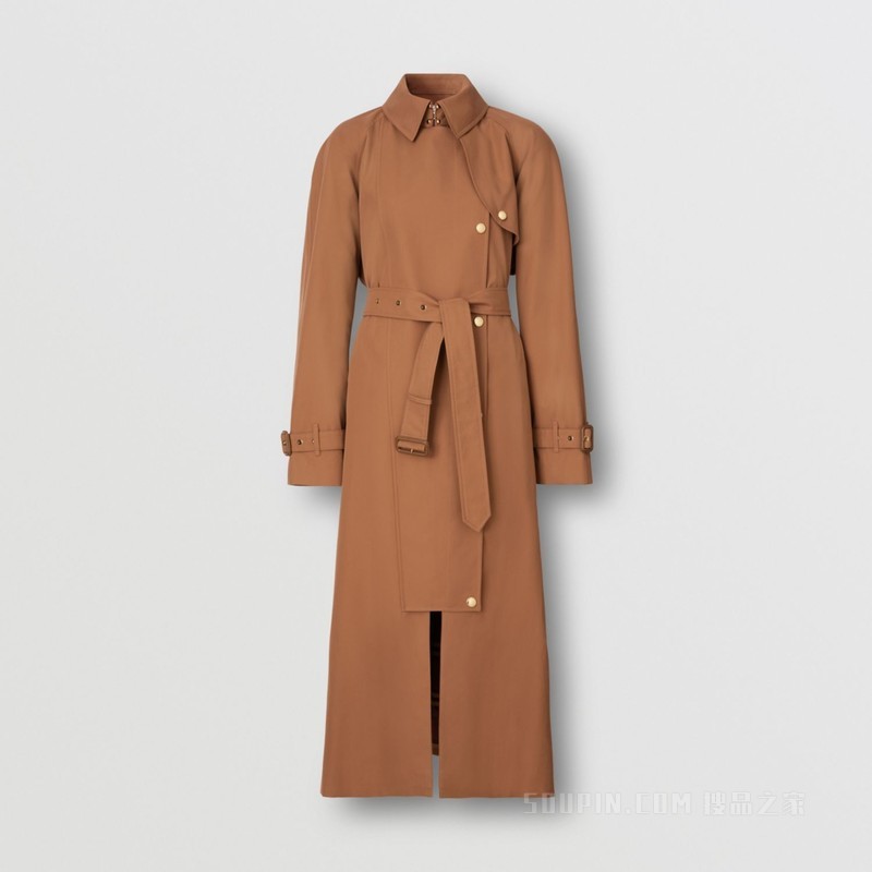 轻薄嘎巴甸 Trench 风衣 (暗雅焦糖色) - 女士