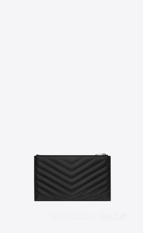 CASSANDRE SAINT LAURENT MATELASSÉ bill pouch in grain de poudre embossed leather