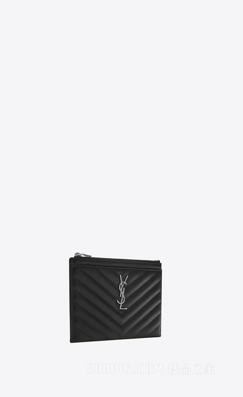 CASSANDRE SAINT LAURENT MATELASSÉ bill pouch in grain de poudre embossed leather