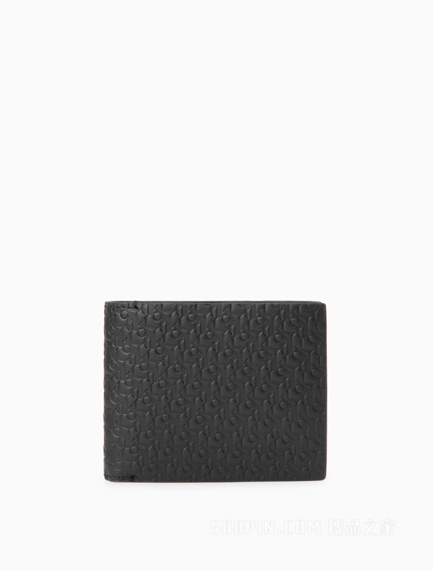 Calvin Klein 男士商务休闲浮雕式LOGO经典短款钱包HP1562