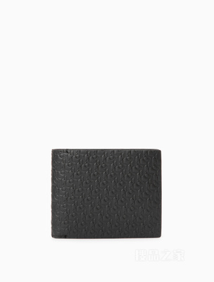 Calvin Klein 男士商务休闲浮雕式LOGO经典短款钱包HP1562
