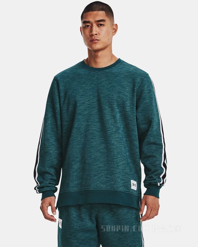 男士UA Essential Heritage抓绒圆领运动衣