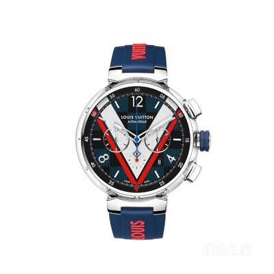 TAMBOUR DAMIER COBALT 计时腕表，46 毫米