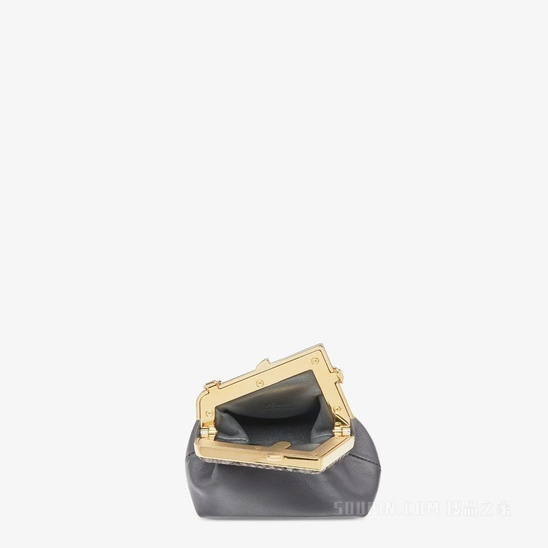 Fendi First吊饰Nano版 深灰色纳帕皮革吊饰