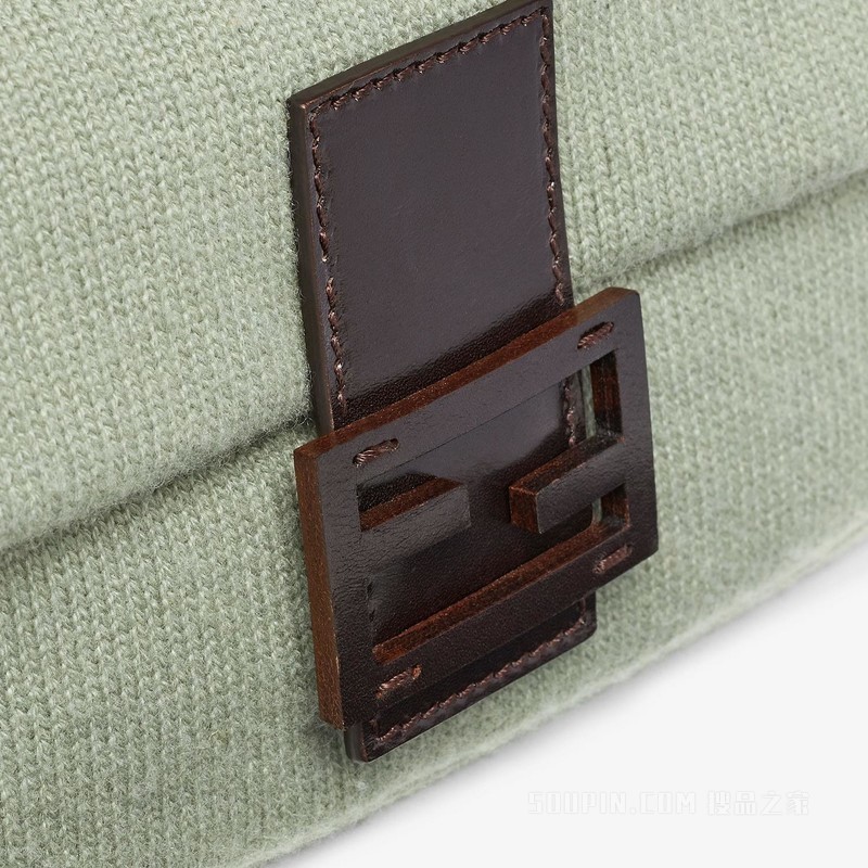 Baguette手袋 薄荷绿羊绒手袋