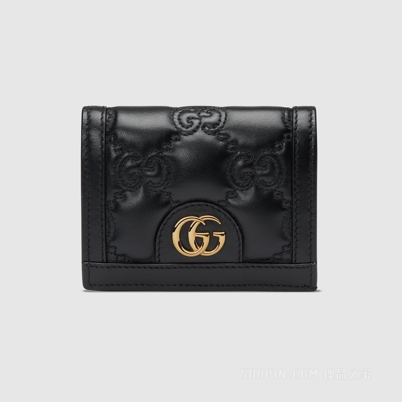 GG Matelassé卡包 黑色皮革