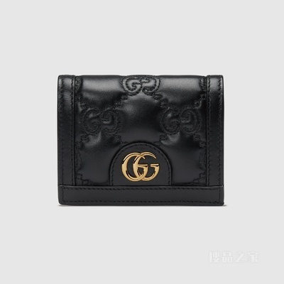 GG Matelassé卡包 黑色皮革