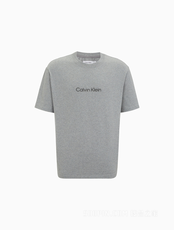 【简约系列】Calvin Klein 22早秋男女情侣中性宽松透气短袖T恤40HM228