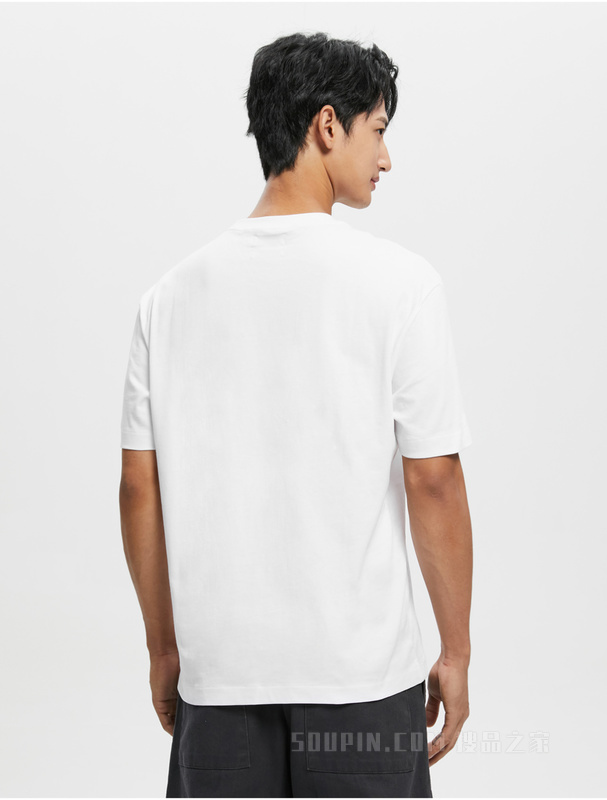 【简约系列】Calvin Klein 22早秋男女情侣中性纯棉宽松短袖T恤40HM229