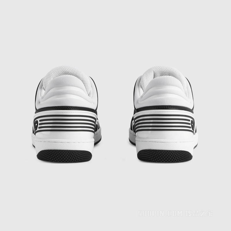 Gucci Basket女士球鞋 黑色和白色可持续材料Demetra