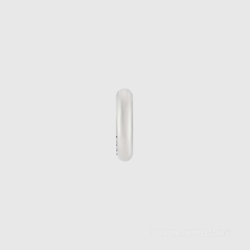 Gucci刻花单边耳骨夹 钯金色调金属