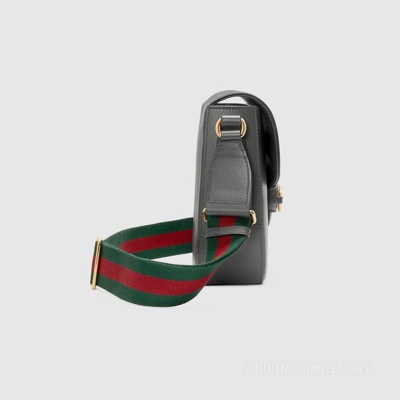 Gucci Horsebit 1955系列肩背包 灰色皮革
