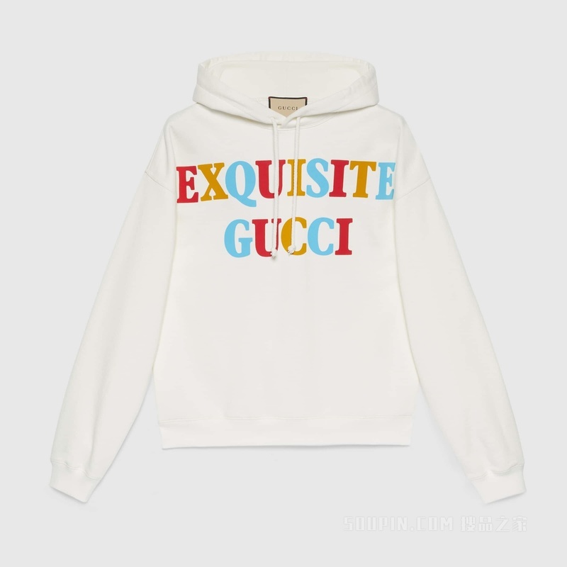 “Exquisite Gucci”人物卫衣 米白色