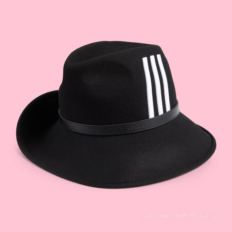 adidas x Gucci联名系列毛毡软呢帽 黑色