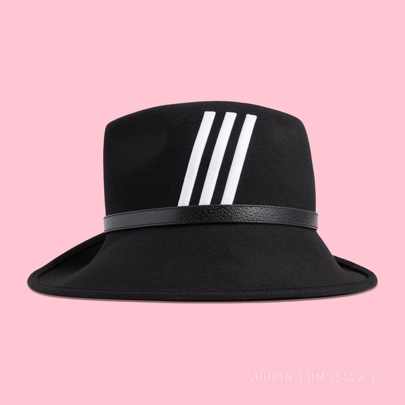 adidas x Gucci联名系列毛毡软呢帽 黑色