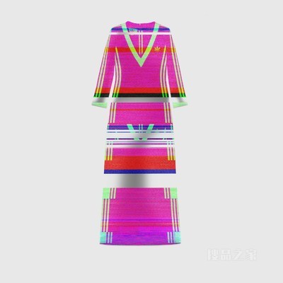 adidas x Gucci联名系列针织棉连衣裙 亮红色