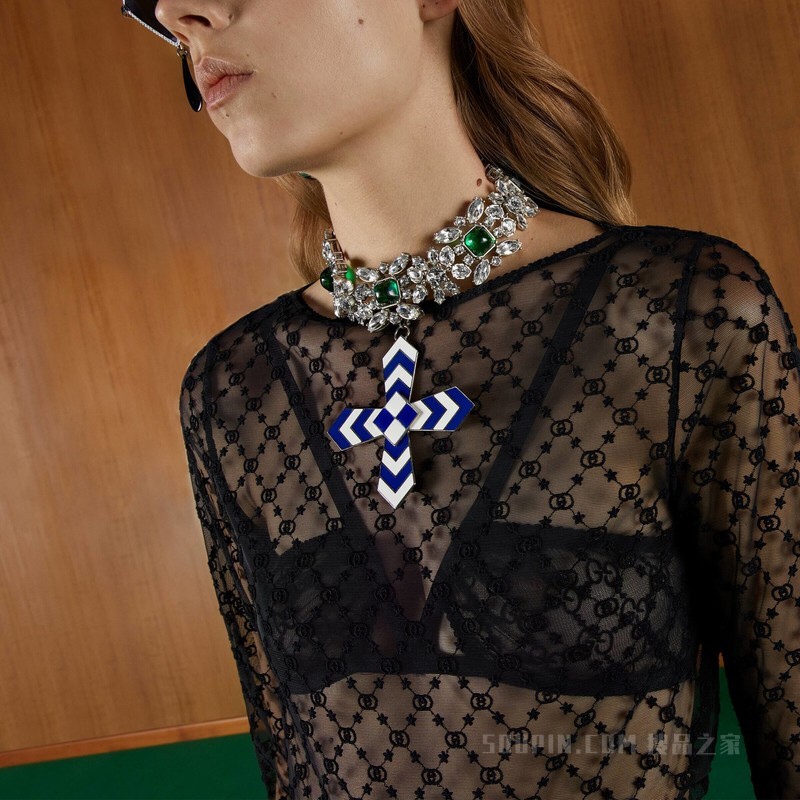 GG星星薄纱上衣 黑色