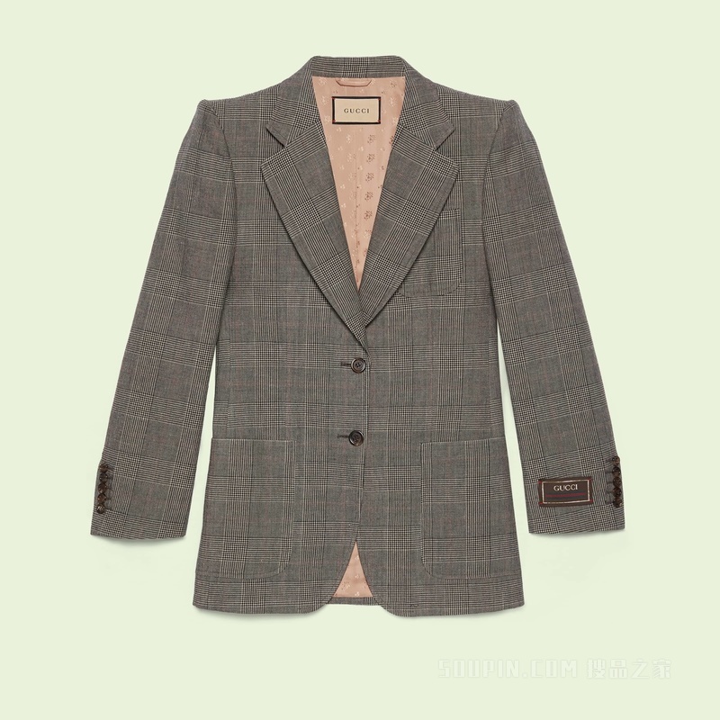 威尔士亲王格纹夹克 灰色
