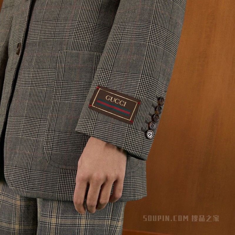 威尔士亲王格纹夹克 灰色