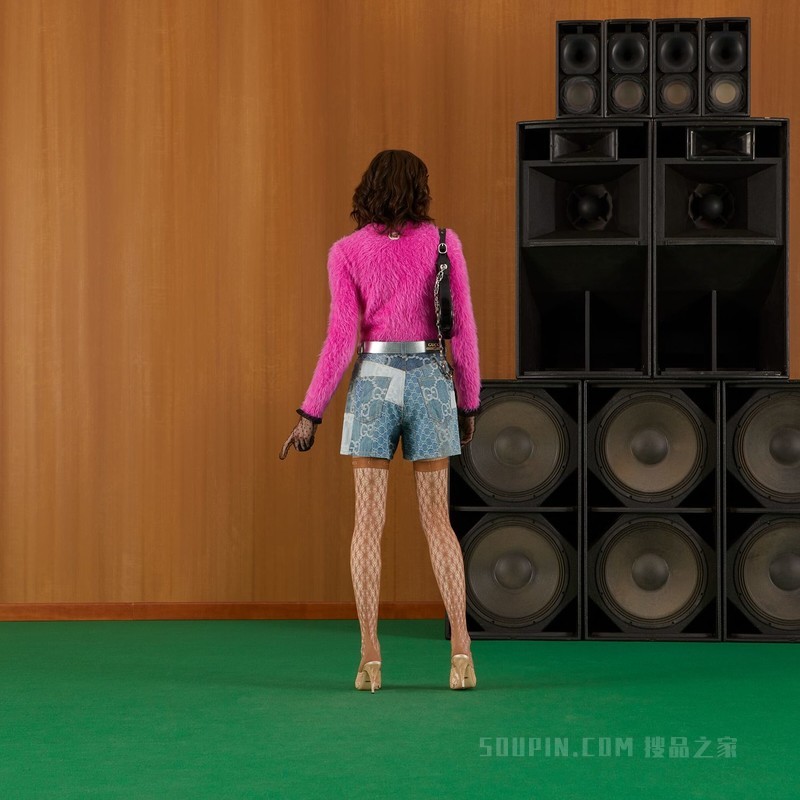 拉绒羊毛针织开衫 粉色