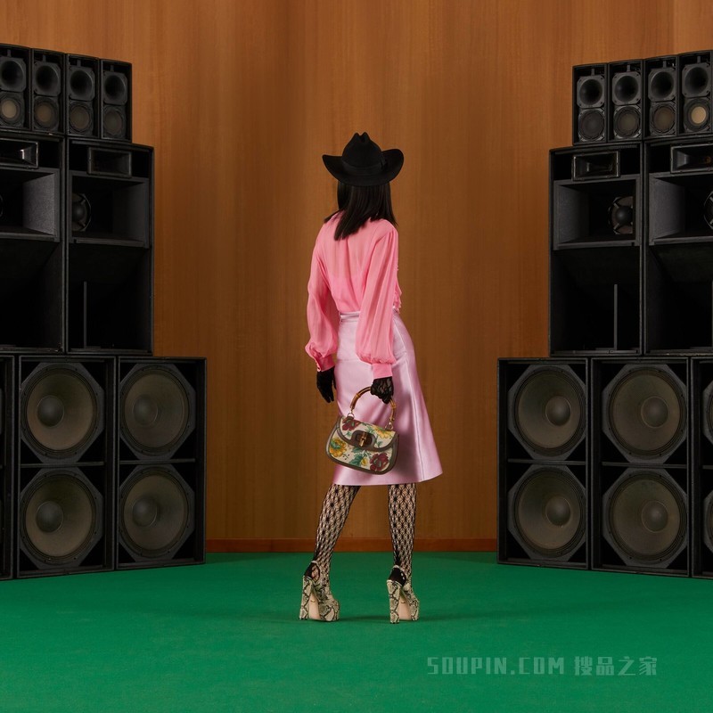 褶裥真丝衬衫 粉色