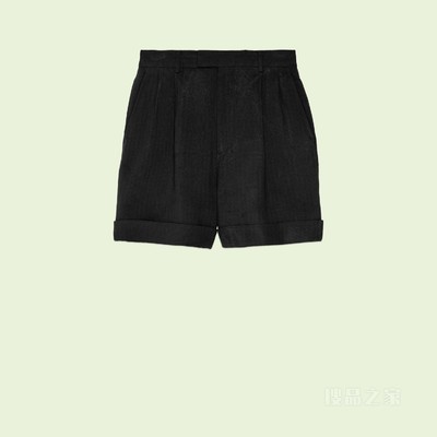 粘胶纤维短裤 黑色