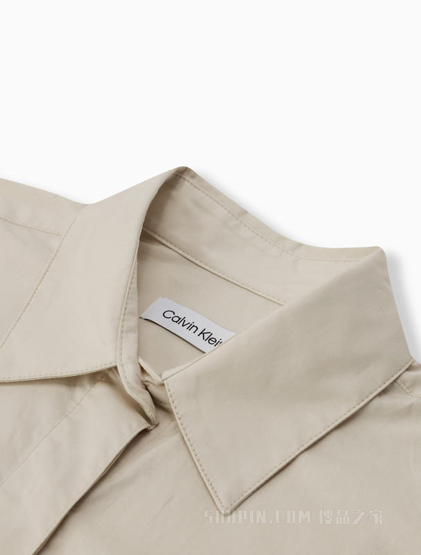 【简约系列】Calvin Klein 22秋冬男女情侣中性纯棉长袖衬衫40WH214