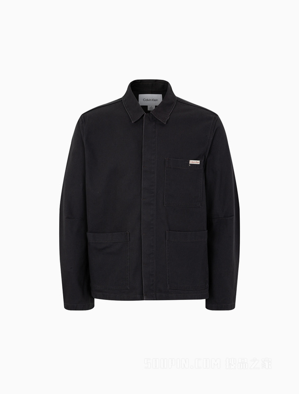 【简约系列】Calvin Klein 22秋冬男女情侣中性棉质翻领夹克40JM500