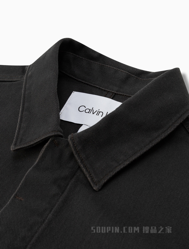 【简约系列】Calvin Klein 22秋冬男女情侣中性棉质翻领夹克40JM500