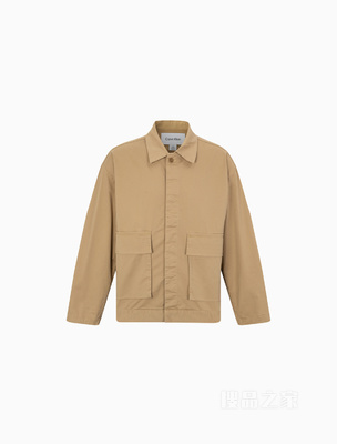 【简约系列】Calvin Klein 22秋冬男女情侣中性工装风翻领夹克40JM513